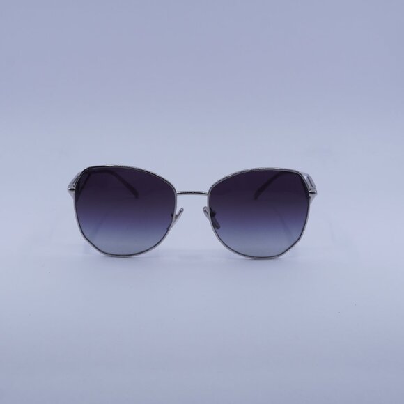 New Prada PR57YS 1BC5D1 Sunglasses - Silver Frame, Grey Gradient Lenses - Picture 3 of 11